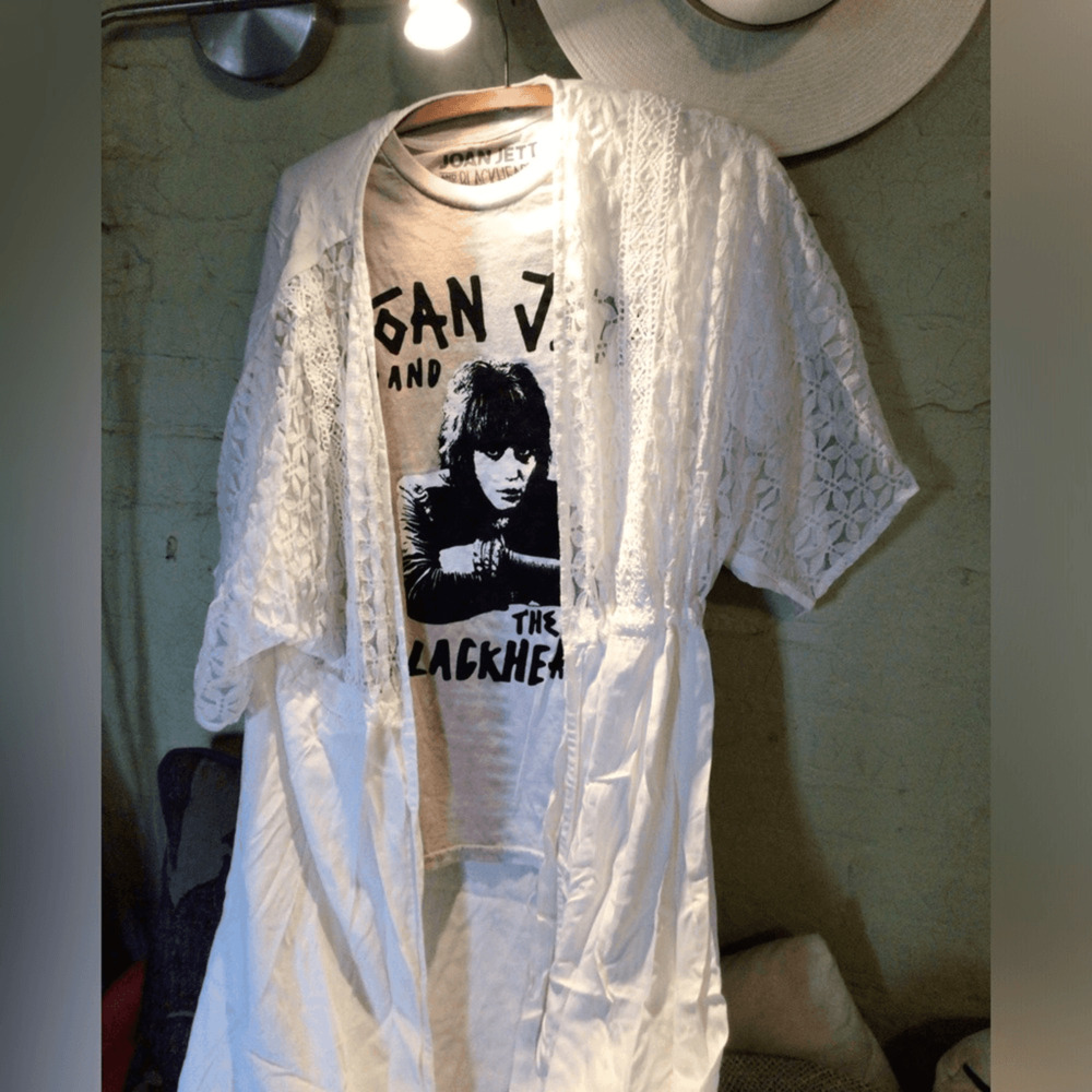 NEW! Joan Jett Boho Kimono tee SET